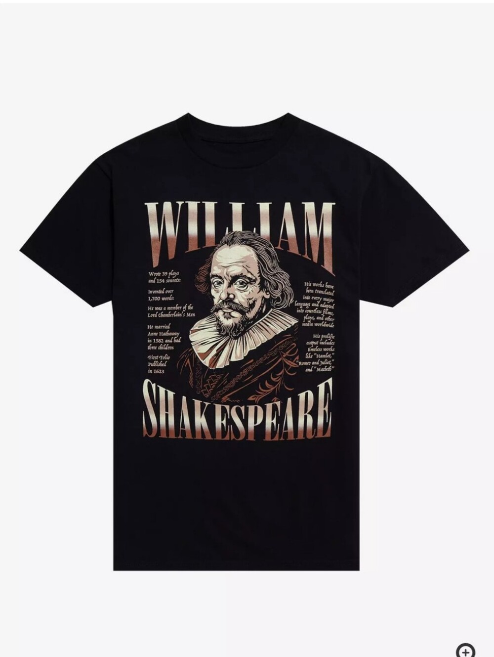 Unisex William Shakespeare Graphic Tee